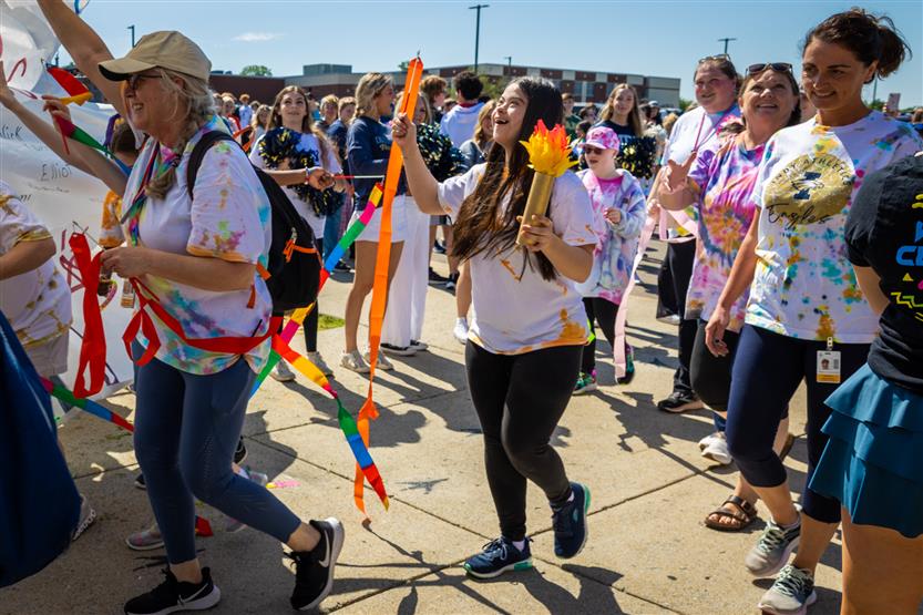 Students participate in the Special Olympics